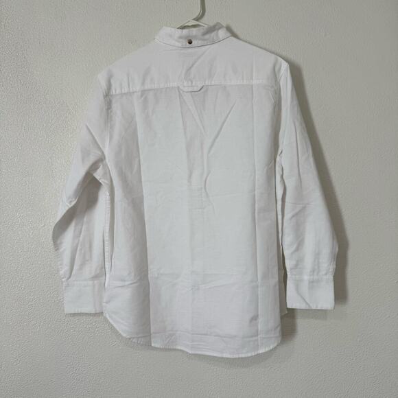 NWT Madewell Oversized Button Up Shirt in Oxford White NS342 Size Small - Picture 3 of 6